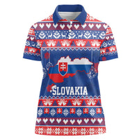 Slovakia Christmas Women Polo Shirt Slovakian Double Cross Map - Wonder Print Shop