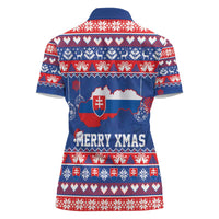 Slovakia Christmas Women Polo Shirt Slovakian Double Cross Map - Wonder Print Shop