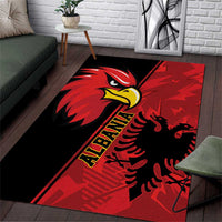 Albania Eagle Area Rug National Emblem Grunge Pattern - Wonder Print Shop