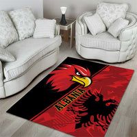 Albania Eagle Area Rug National Emblem Grunge Pattern - Wonder Print Shop