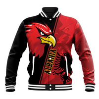 Albania Eagle Baseball Jacket National Emblem Grunge Pattern - Wonder Print Shop