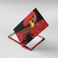 Albania Eagle Canvas Wall Art National Emblem Grunge Pattern - Wonder Print Shop