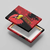 Albania Eagle Canvas Wall Art National Emblem Grunge Pattern - Wonder Print Shop