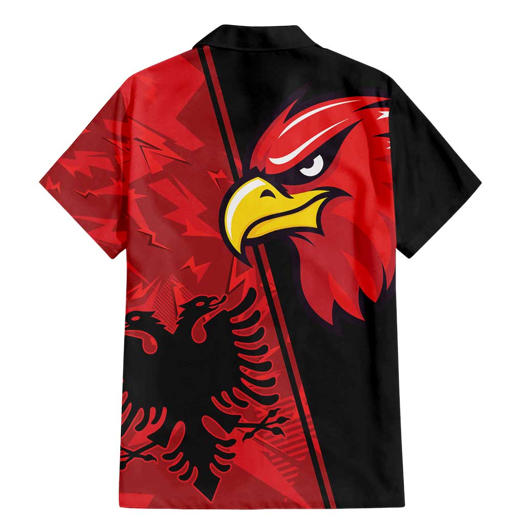 Albania Eagle Family Matching Mermaid Dress and Hawaiian Shirt National Emblem Grunge Pattern - Wonder Print Shop