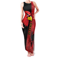 Albania Eagle Family Matching Tank Maxi Dress and Hawaiian Shirt National Emblem Grunge Pattern - Wonder Print Shop