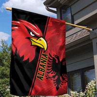Albania Eagle Garden Flag National Emblem Grunge Pattern - Wonder Print Shop