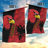 Albania Eagle Garden Flag National Emblem Grunge Pattern - Wonder Print Shop