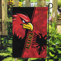 Albania Eagle Garden Flag National Emblem Grunge Pattern - Wonder Print Shop
