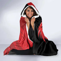 Albania Eagle Hooded Blanket National Emblem Grunge Pattern