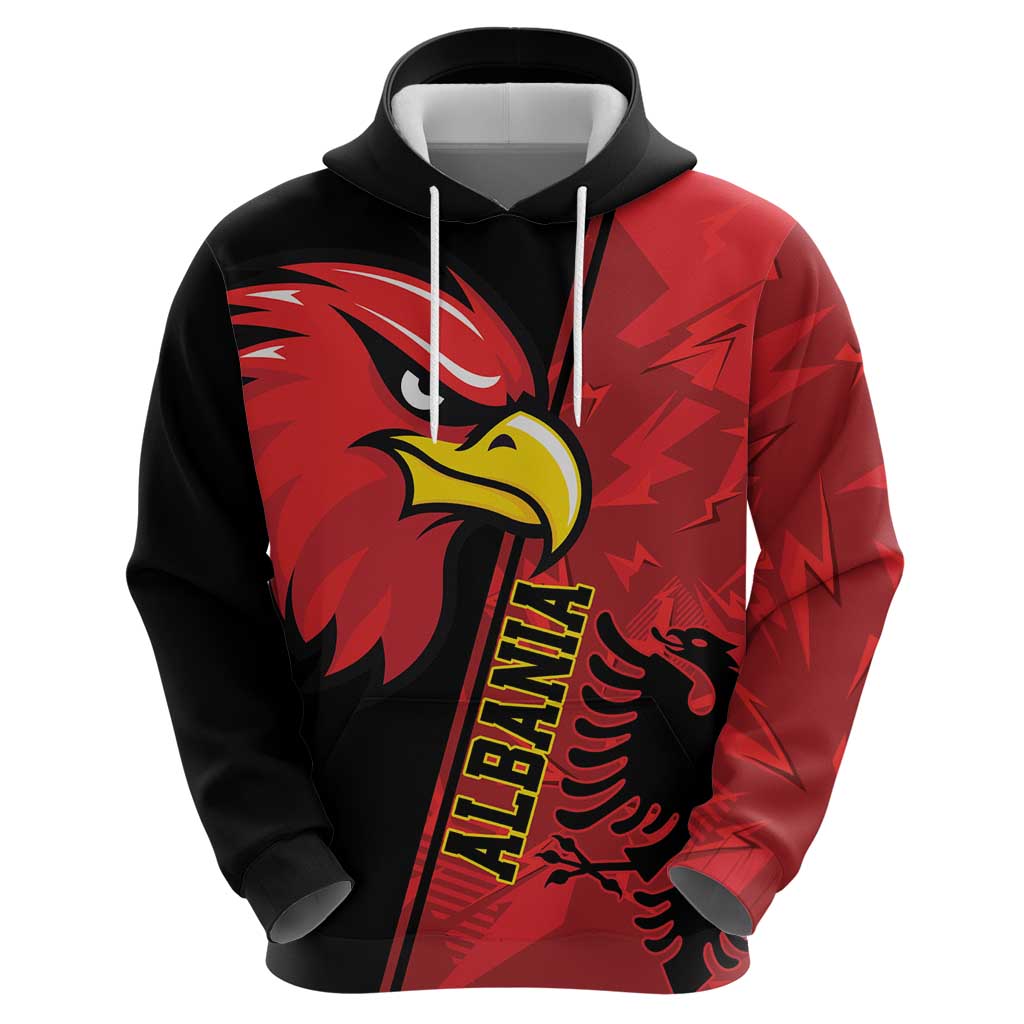 Albania Eagle Hoodie National Emblem Grunge Pattern - Wonder Print Shop
