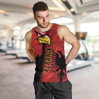 Albania Eagle Men Tank Top National Emblem Grunge Pattern - Wonder Print Shop