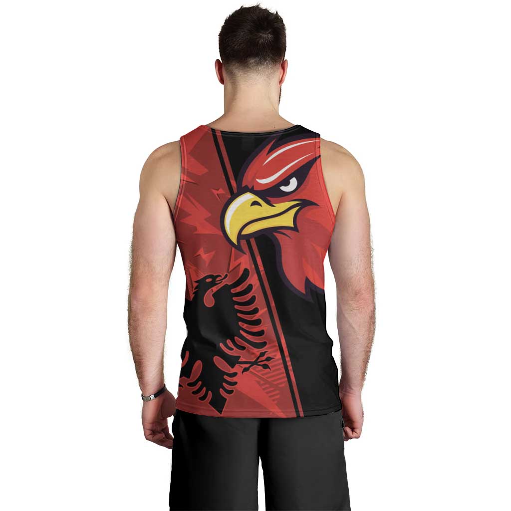 Albania Eagle Men Tank Top National Emblem Grunge Pattern - Wonder Print Shop