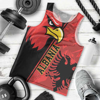 Albania Eagle Men Tank Top National Emblem Grunge Pattern - Wonder Print Shop