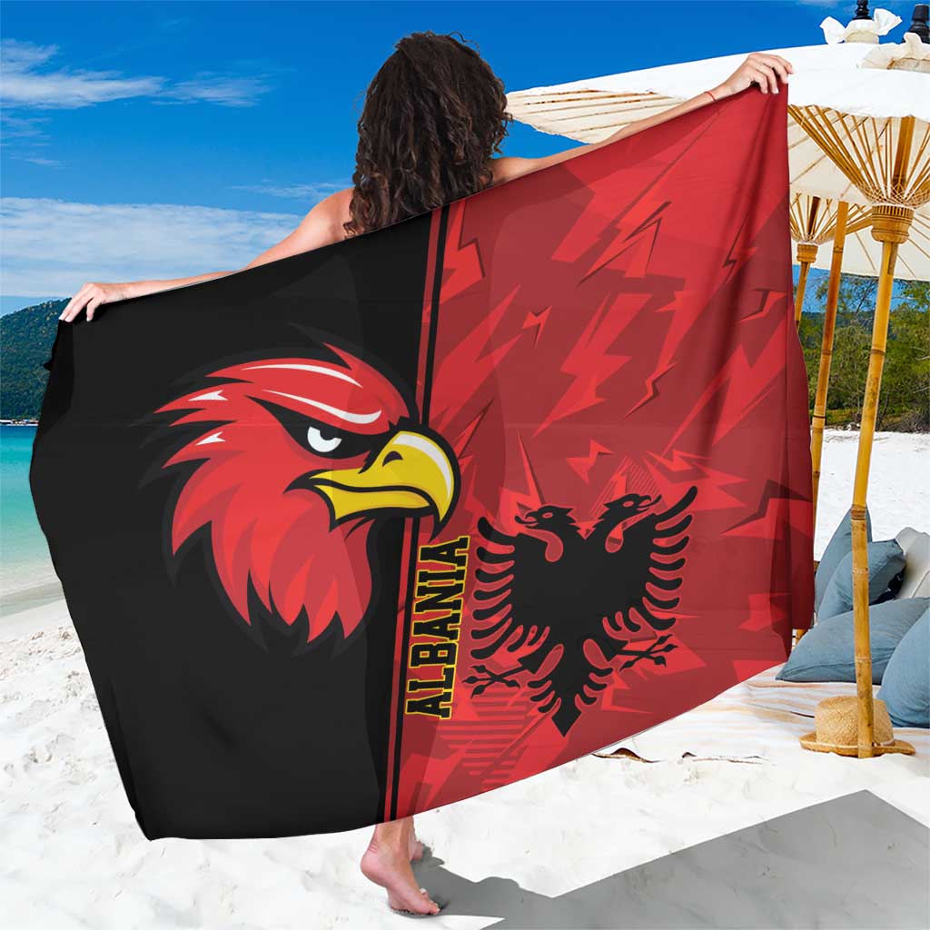 Albania Eagle Sarong National Emblem Grunge Pattern - Wonder Print Shop
