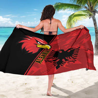 Albania Eagle Sarong National Emblem Grunge Pattern - Wonder Print Shop