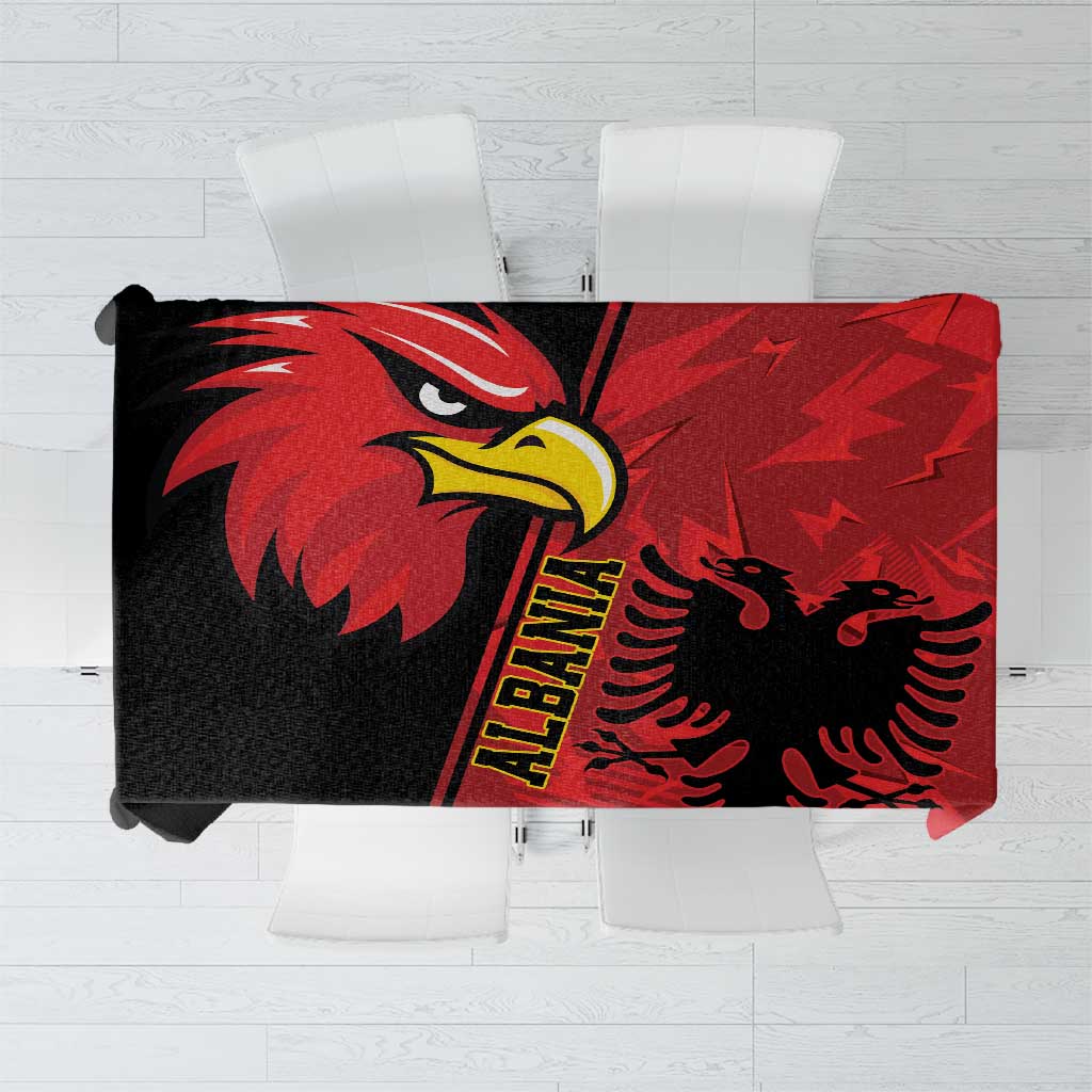 Albania Eagle Tablecloth National Emblem Grunge Pattern - Wonder Print Shop