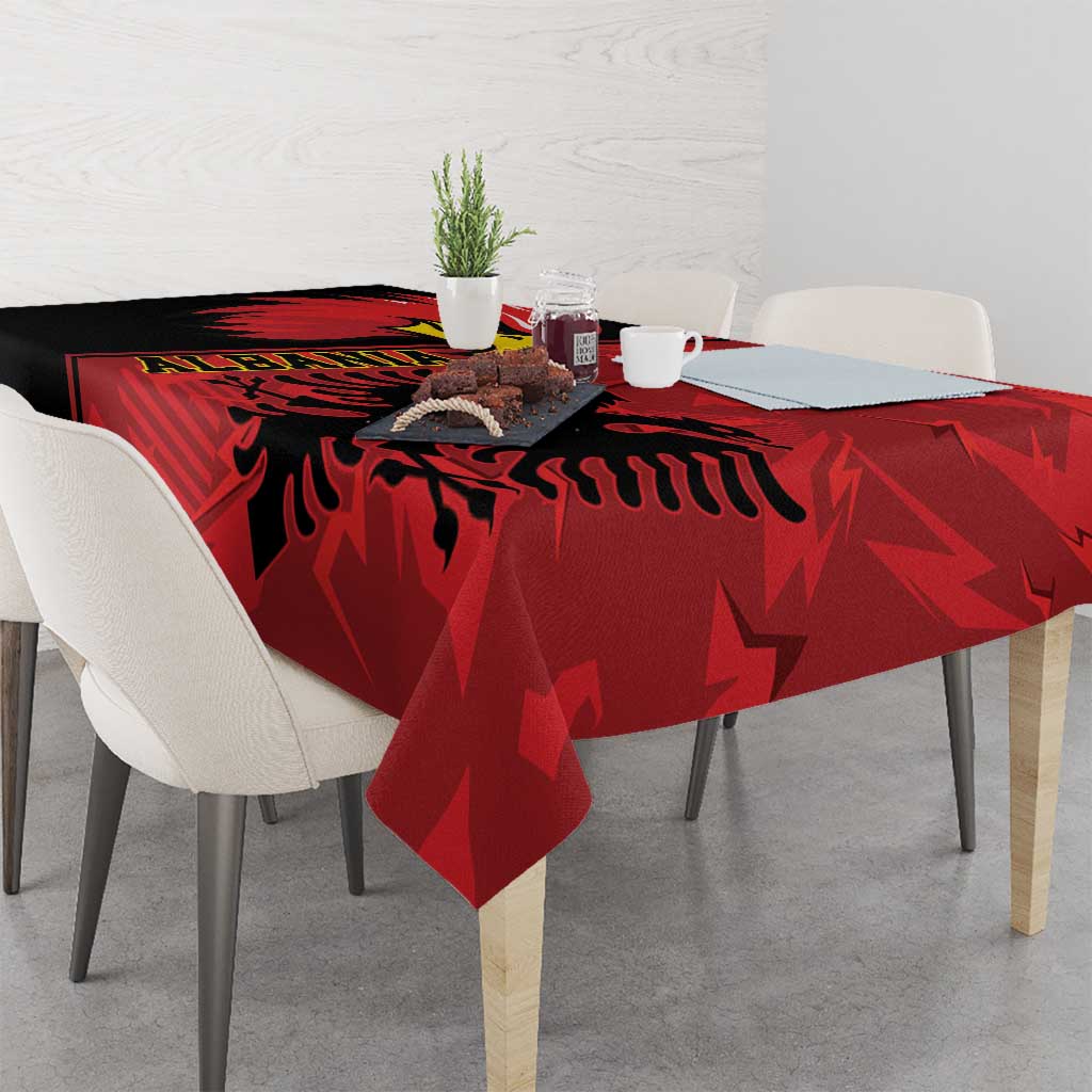 Albania Eagle Tablecloth National Emblem Grunge Pattern - Wonder Print Shop