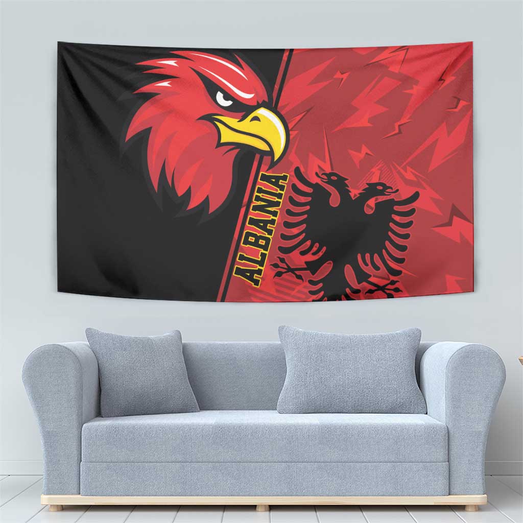 Albania Eagle Tapestry National Emblem Grunge Pattern - Wonder Print Shop