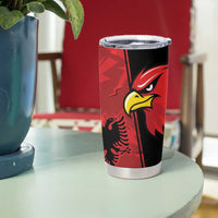 Albania Eagle Tumbler Cup National Emblem Grunge Pattern - Wonder Print Shop