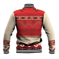 Folk Albanian Patterns Eagle Baseball Jacket - Wonder Print Shop