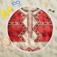 Folk Albanian Patterns Eagle Beach Blanket - Wonder Print Shop
