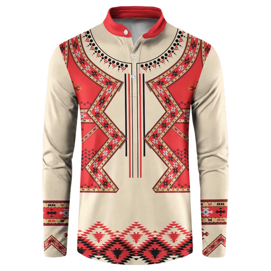 Folk Albanian Patterns Eagle Button Sweatshirt - Wonder Print Shop