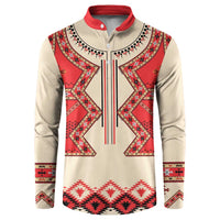 Folk Albanian Patterns Eagle Button Sweatshirt - Wonder Print Shop