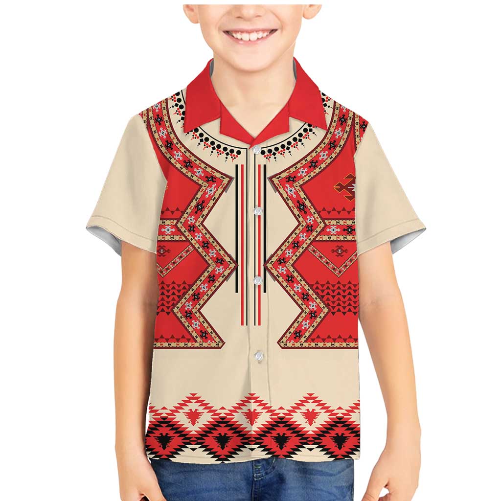 Folk Albanian Patterns Eagle Family Matching Mermaid Dress and Hawaiian Shirt - Wonder Print Shop