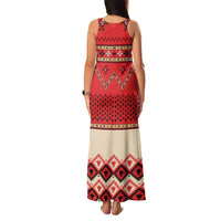 Folk Albanian Patterns Eagle Family Matching Tank Maxi Dress and Hawaiian Shirt - Wonder Print Shop