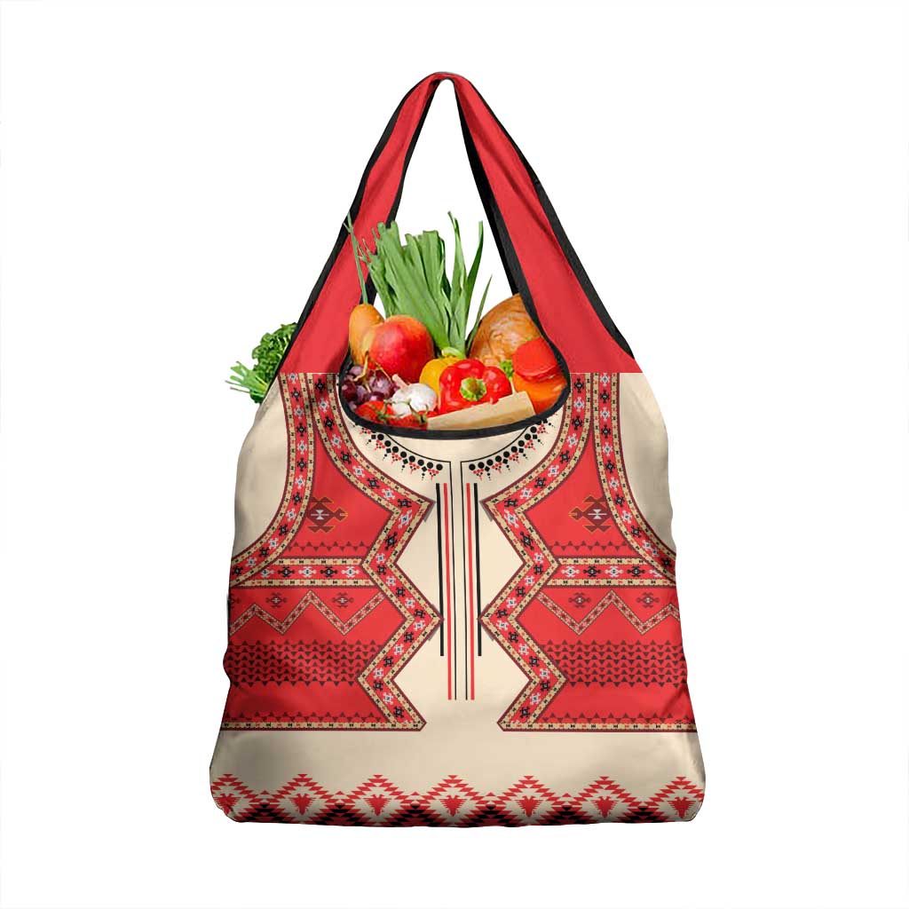 Folk Albanian Patterns Eagle Grocery Bag