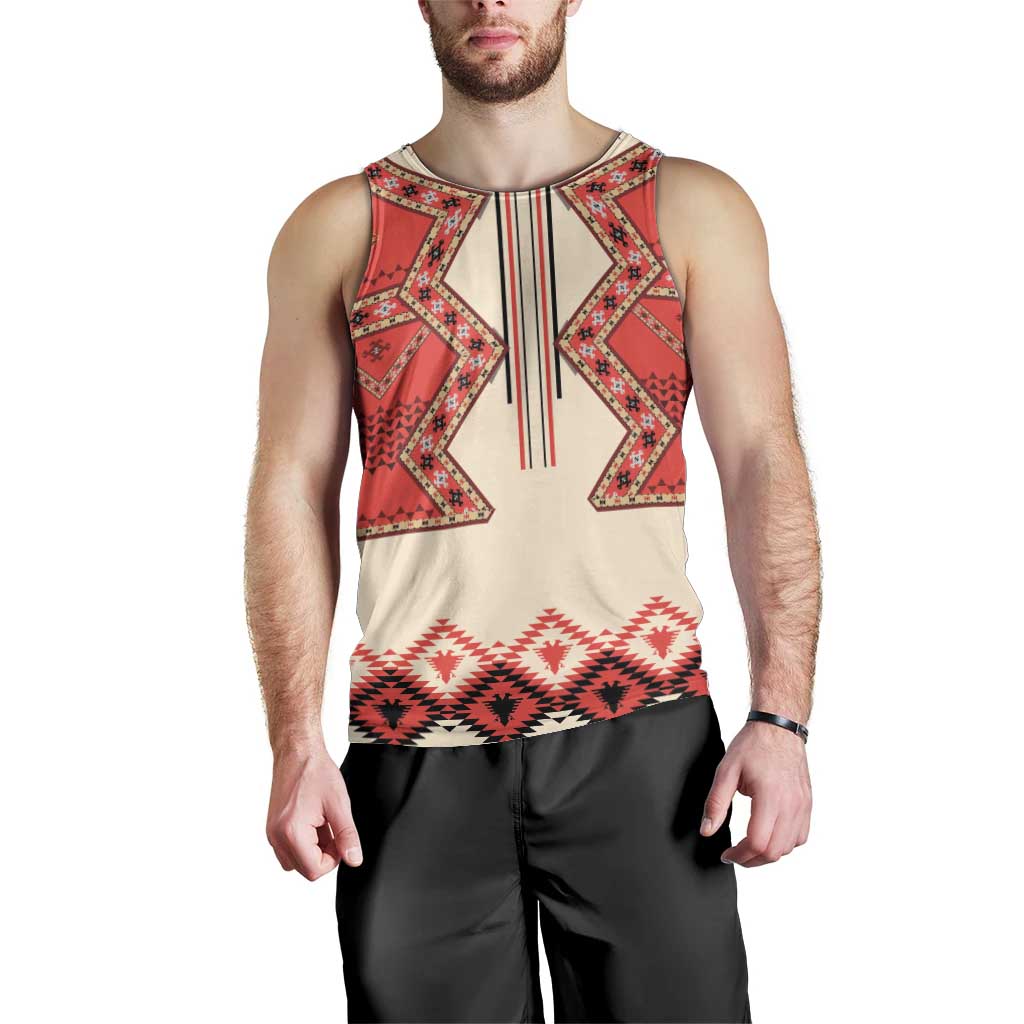 Folk Albanian Patterns Eagle Men Tank Top - Wonder Print Shop