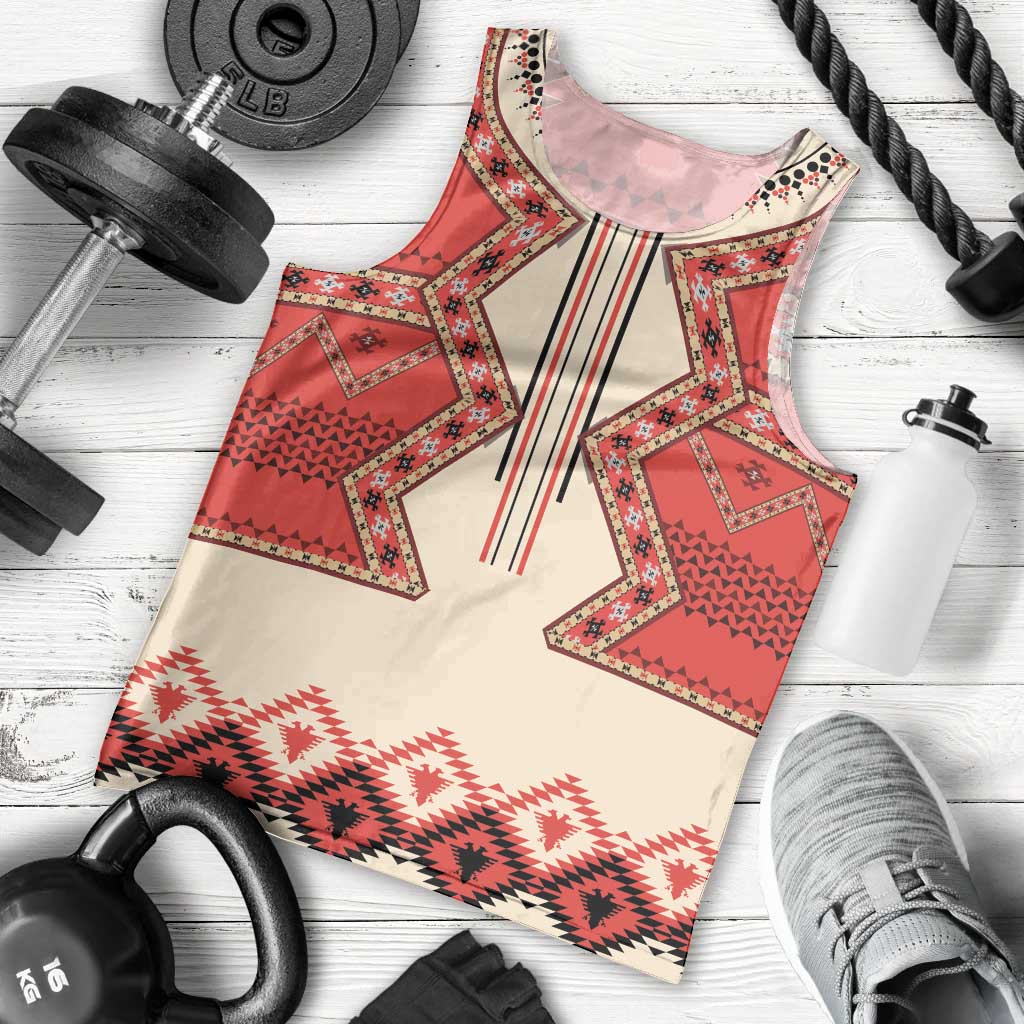 Folk Albanian Patterns Eagle Men Tank Top - Wonder Print Shop