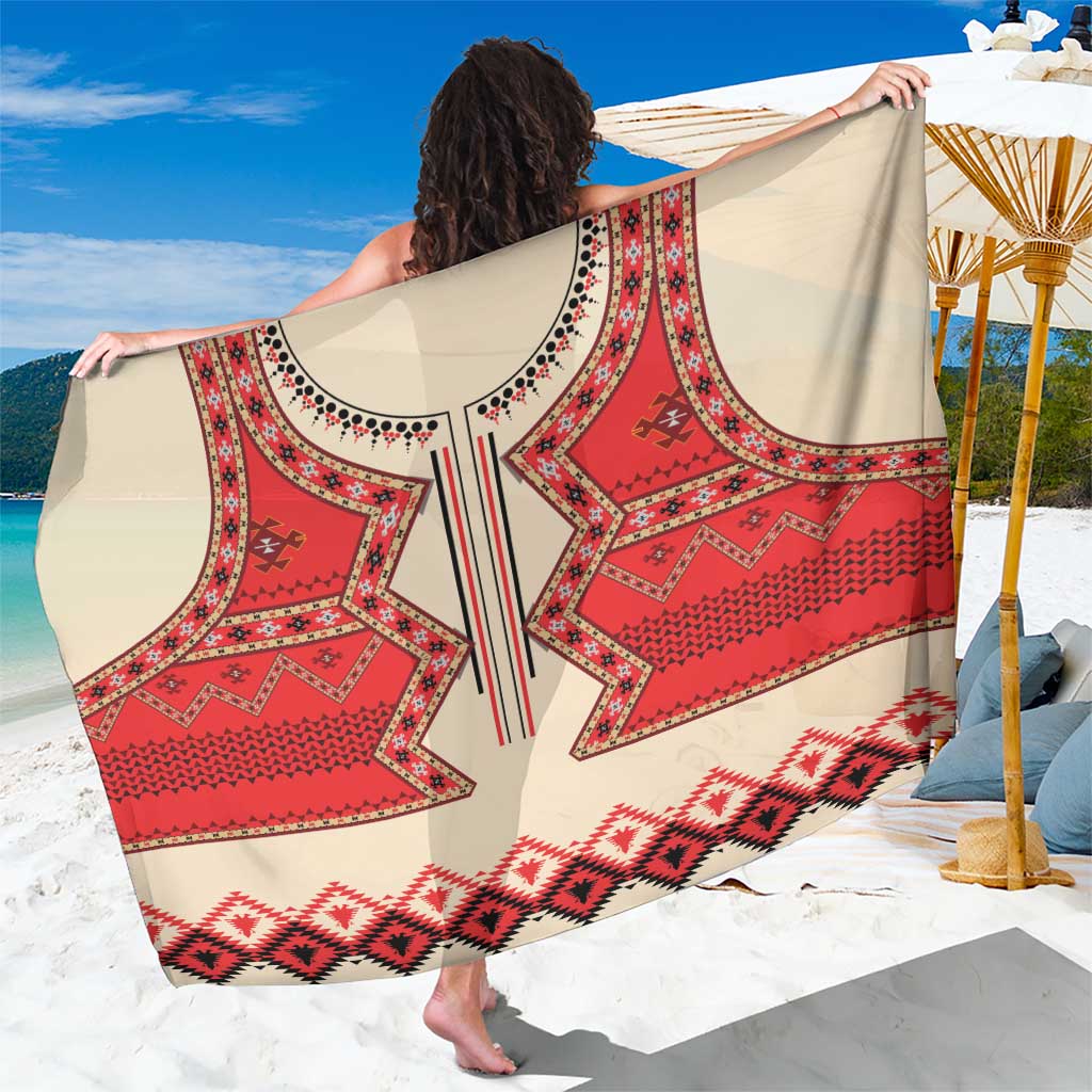 Folk Albanian Patterns Eagle Sarong - Wonder Print Shop