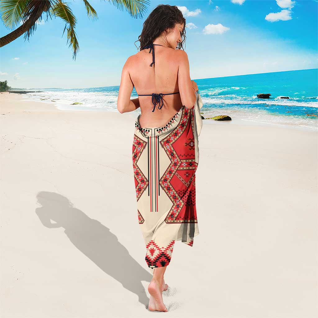 Folk Albanian Patterns Eagle Sarong - Wonder Print Shop