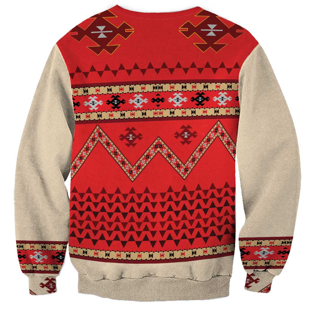 Folk Albanian Patterns Eagle Sweatshirt - Wonder Print Shop