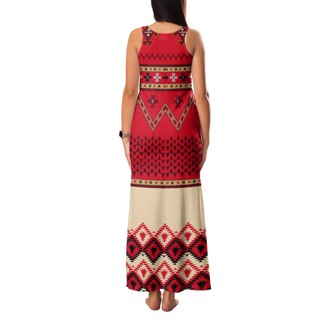 Folk Albanian Patterns Eagle Tank Maxi Dress - Wonder Print Shop