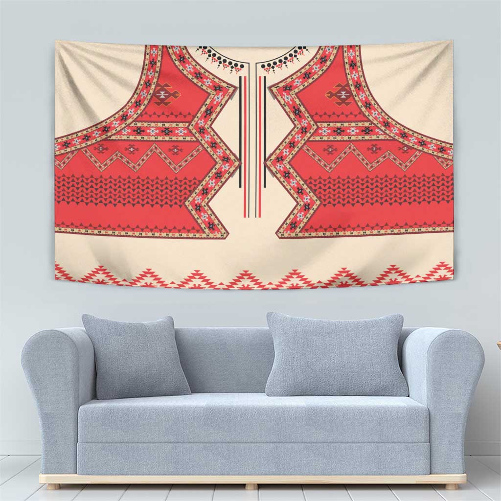 Folk Albanian Patterns Eagle Tapestry - Wonder Print Shop