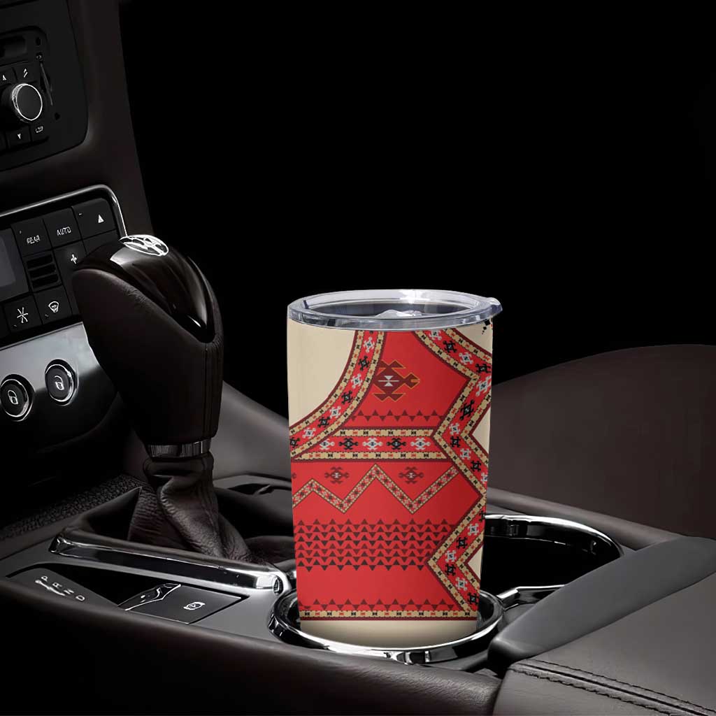 Folk Albanian Patterns Eagle Tumbler Cup - Wonder Print Shop