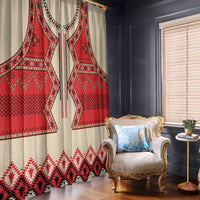 Folk Albanian Patterns Eagle Window Curtain - Wonder Print Shop