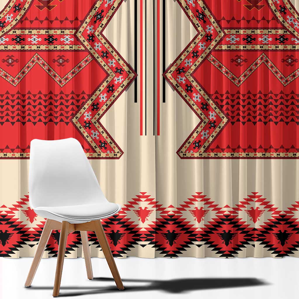 Folk Albanian Patterns Eagle Window Curtain - Wonder Print Shop