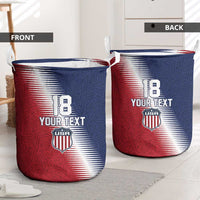 Custom USA Soccer Spirit Laundry Basket Abstract Stars Style - Wonder Print Shop