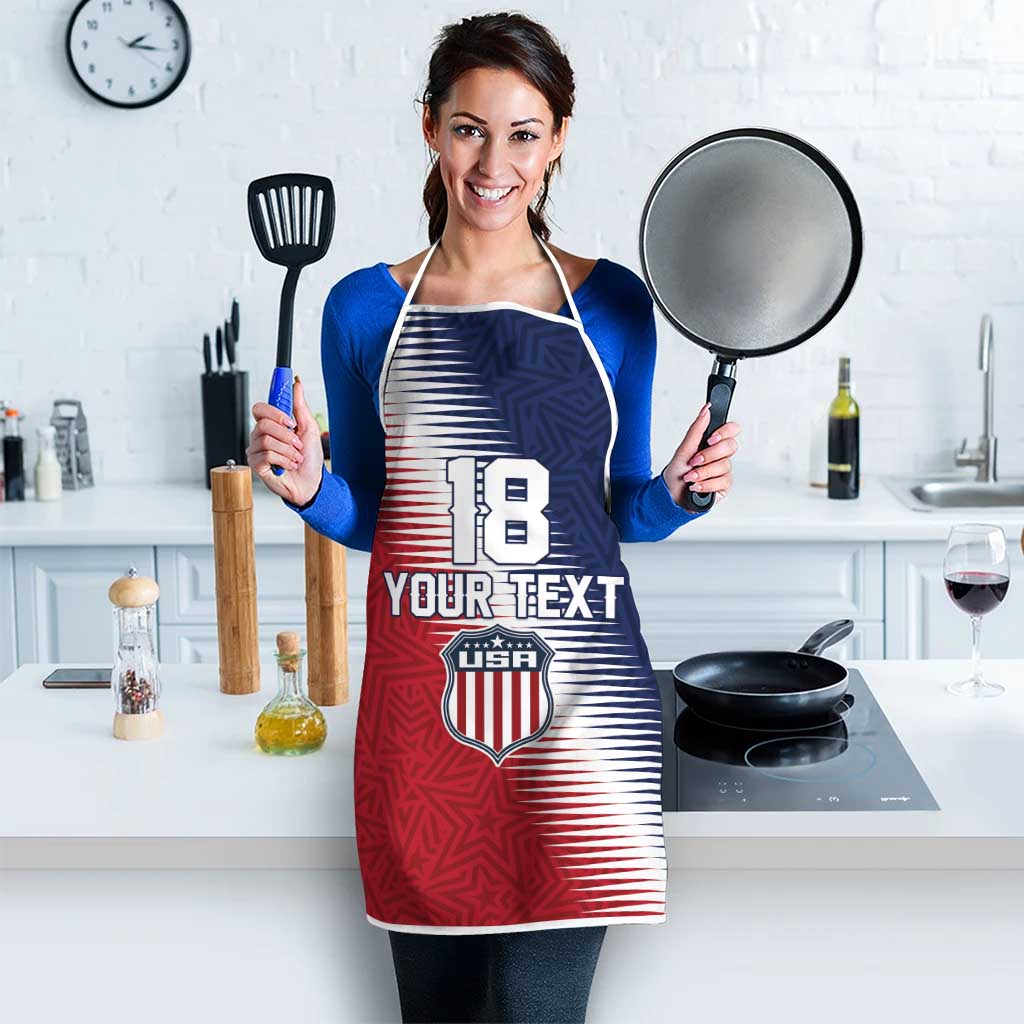 Custom USA Soccer Spirit Apron Abstract Stars Style - Wonder Print Shop