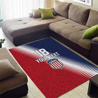 Custom USA Soccer Spirit Area Rug Abstract Stars Style - Wonder Print Shop