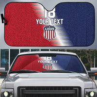 Custom USA Soccer Spirit Auto Sun Shade Abstract Stars Style - Wonder Print Shop