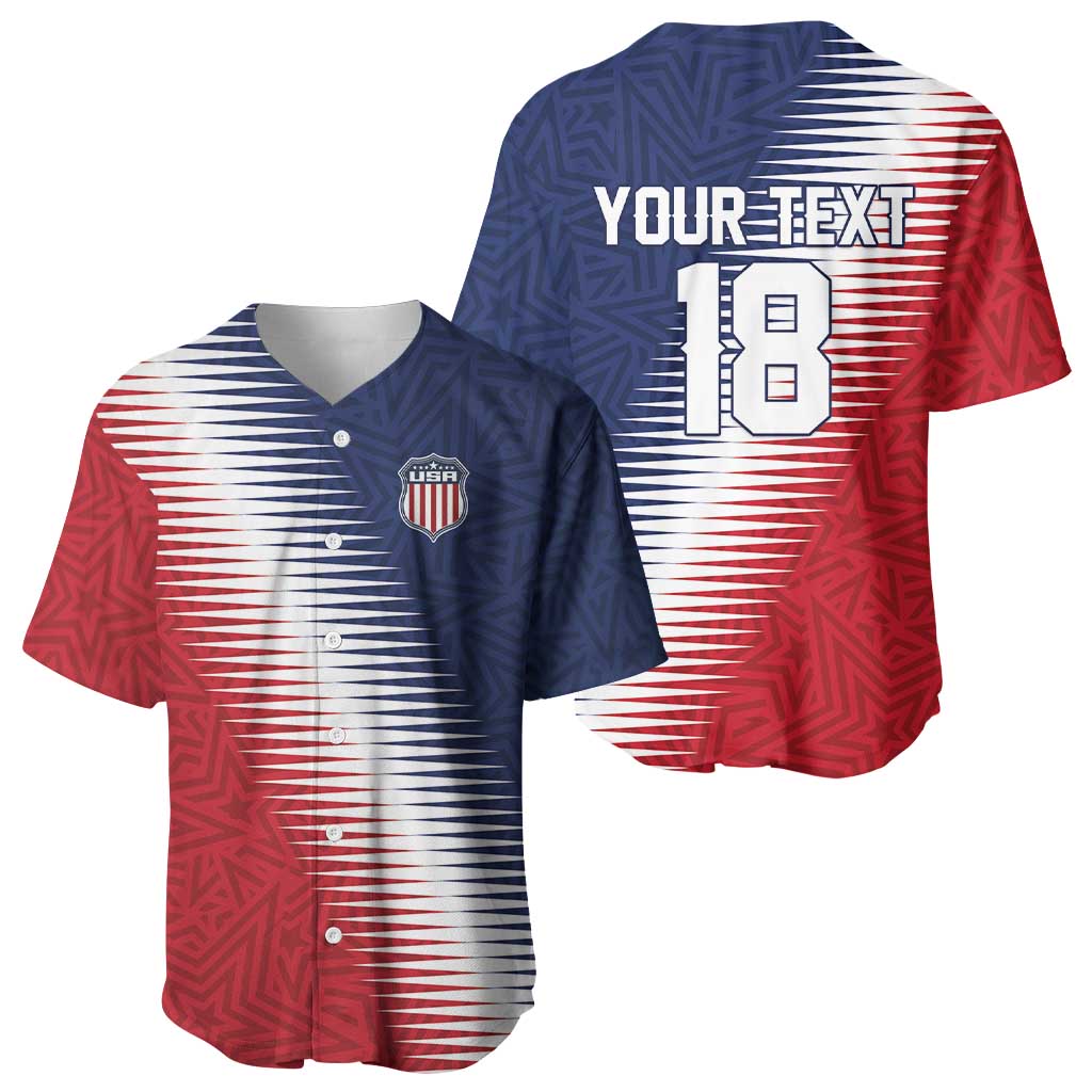 Custom USA Soccer Spirit Baseball Jersey Abstract Stars Style - Wonder Print Shop