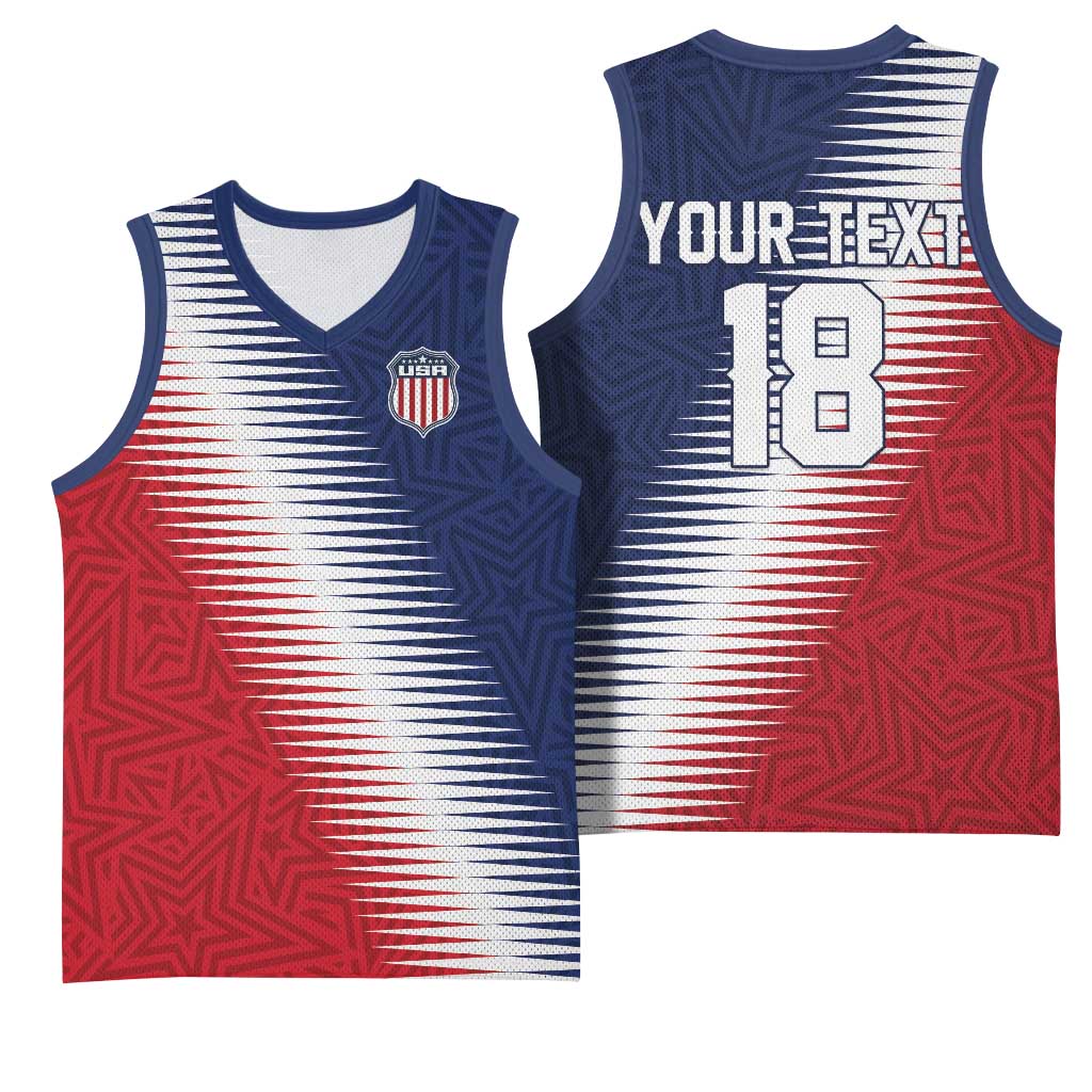 Custom USA Soccer Spirit Basketball Jersey Abstract Stars Style - Wonder Print Shop