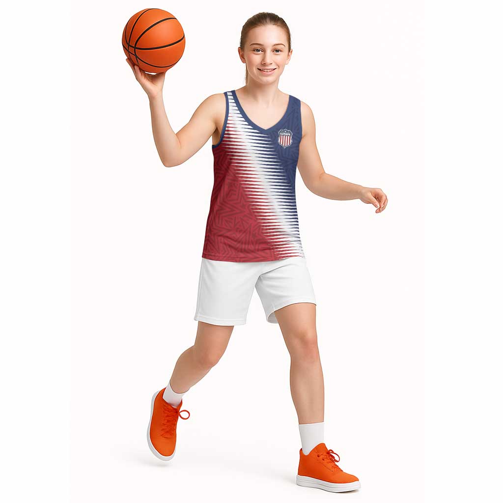 Custom USA Soccer Spirit Basketball Jersey Abstract Stars Style - Wonder Print Shop