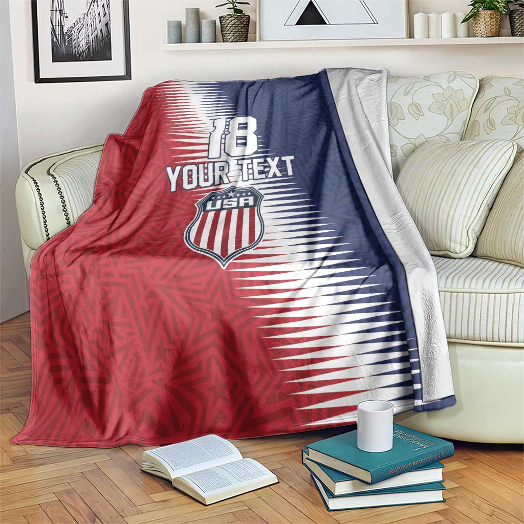 Custom USA Soccer Spirit Blanket Abstract Stars Style - Wonder Print Shop