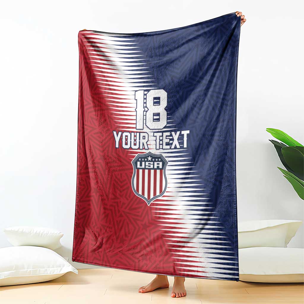 Custom USA Soccer Spirit Blanket Abstract Stars Style - Wonder Print Shop