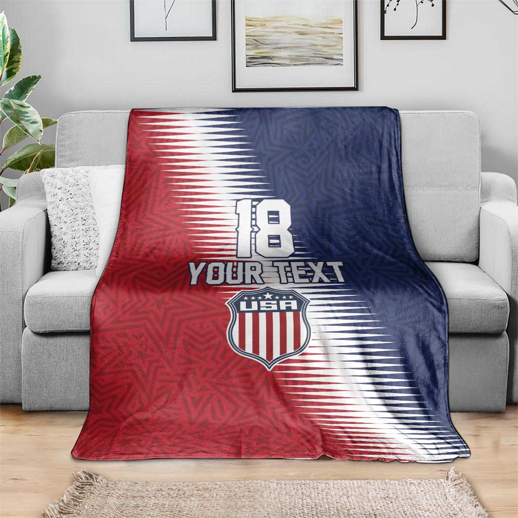 Custom USA Soccer Spirit Blanket Abstract Stars Style - Wonder Print Shop